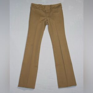 Y2K Vintage Gap Tan Khaki Straight Leg Trousers Size 4 100% Cotton Low Rise